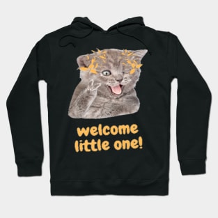 Cat says welcome little one! Hoodie